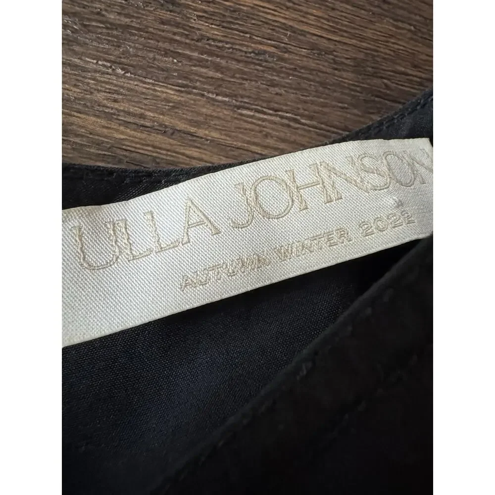 Ulla Johnson Puff-Sleeve Top Blouse Womens 4 XS Black Office Career Modest